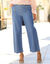 Jean large raccourci, denim léger (bleached)