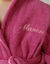 Personaliseerbare badjas met kap in badstof, kinderen (fuchsia)