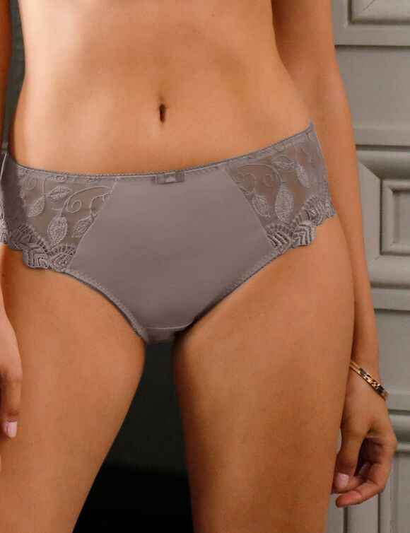 Culotte microfibre et guipure Rima - lot de 2 (taupe)