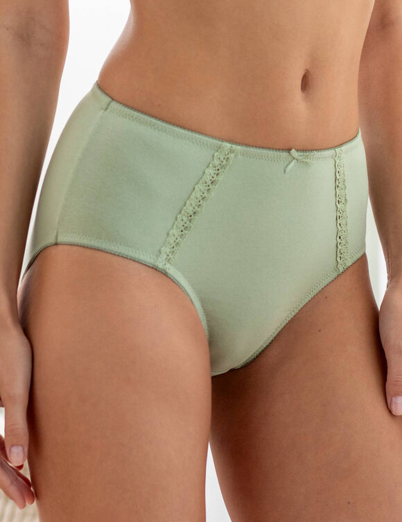 Maxislip in ajourkatoen - Set van 2 (roze + groen)