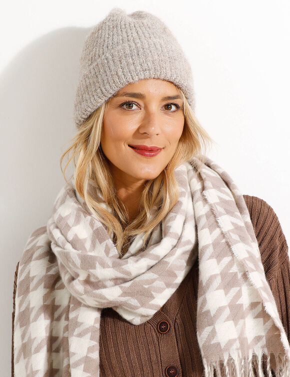 Bonnet maille (beige)