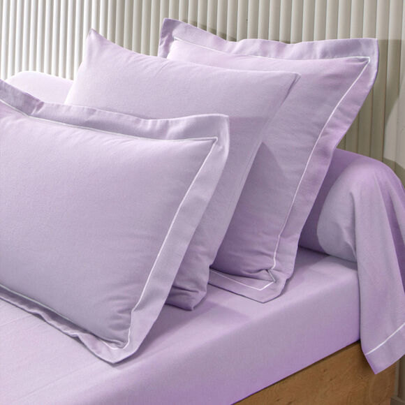 Linge de lit uni flanelle (lavande)