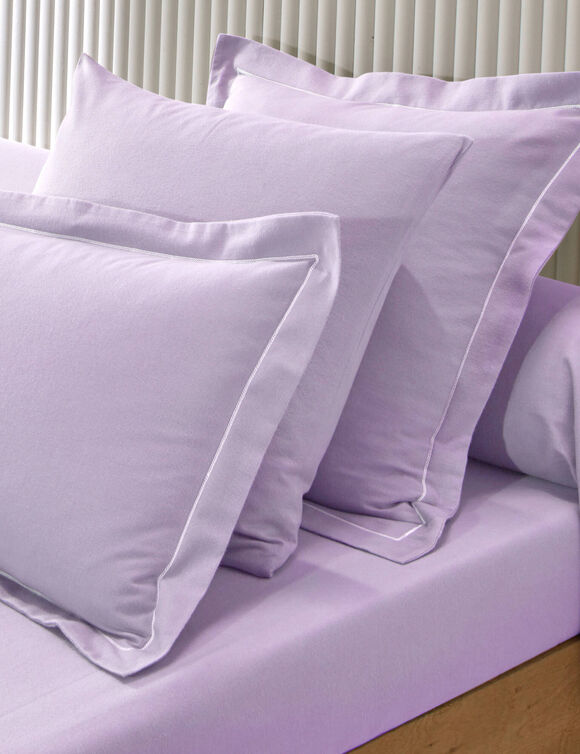 Linge de lit uni flanelle (lavande)