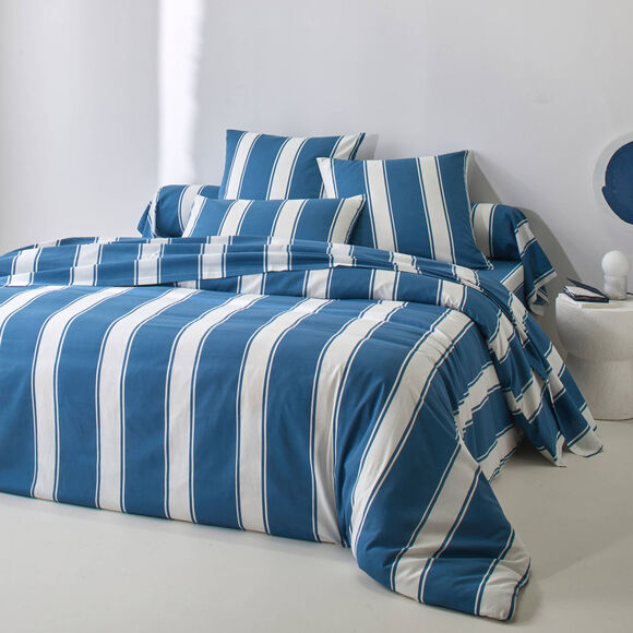 Bedlinnen Transat, in bedrukt katoen (blauw)