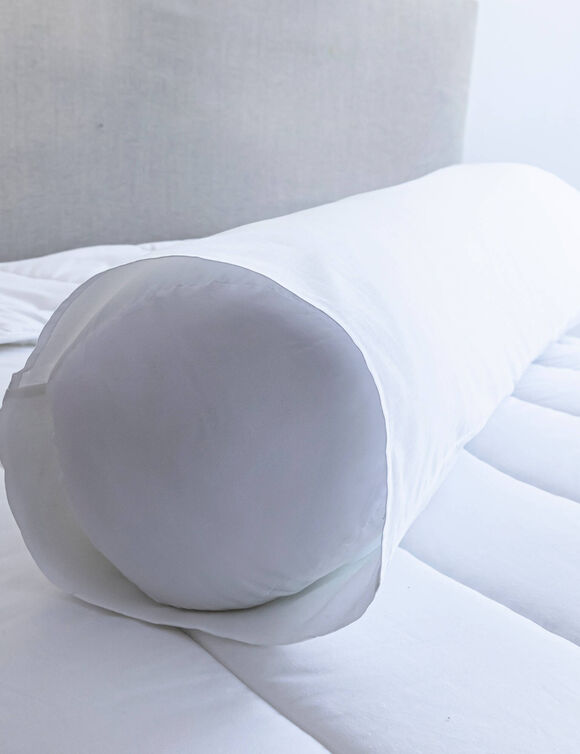 Sous-taie de traversin coton - lot de 2 (blanc)