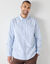 Effen Oxford-hemd met knoopsluiting en lange mouwen (hemelsblauw)