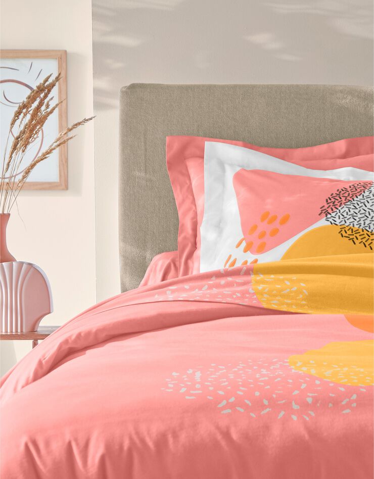Linge de lit Oscar - coton (corail)