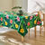 Nappe toile cirée imprimé hibiscus (vert / multicolore)