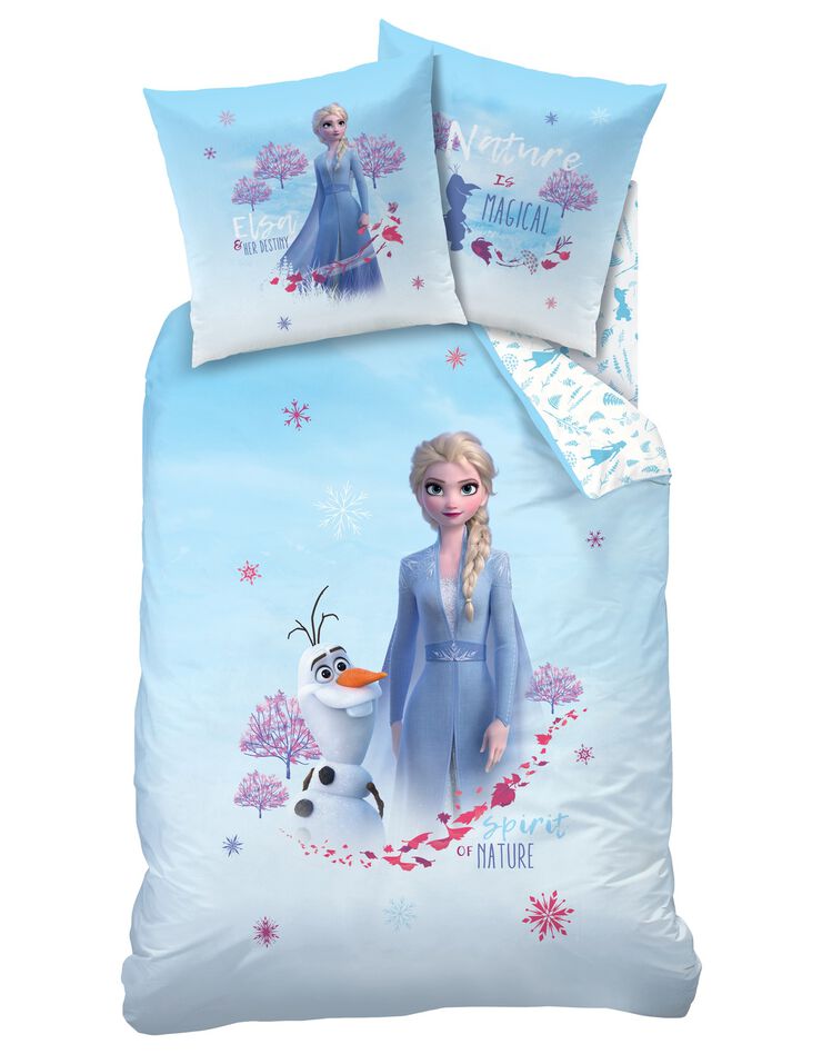 Parure de lit La reine des neiges® - coton, bleu, hi-res image number 1