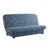 Matelasserde hoes voor clic-clac met bladerenprint (blauw)