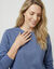 Effen molton-sweater (lavendelblauw)