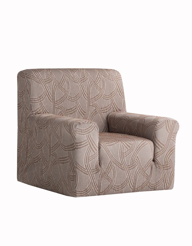 Housse fauteuil et canapé préformée "Stella" (taupe)