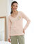 T-shirt pyjama manches longues motif floral imprim&eacute;  (rose)