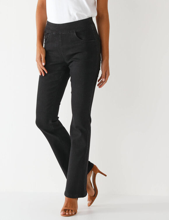 Jean bootcut ultra confort, grande stature (black)