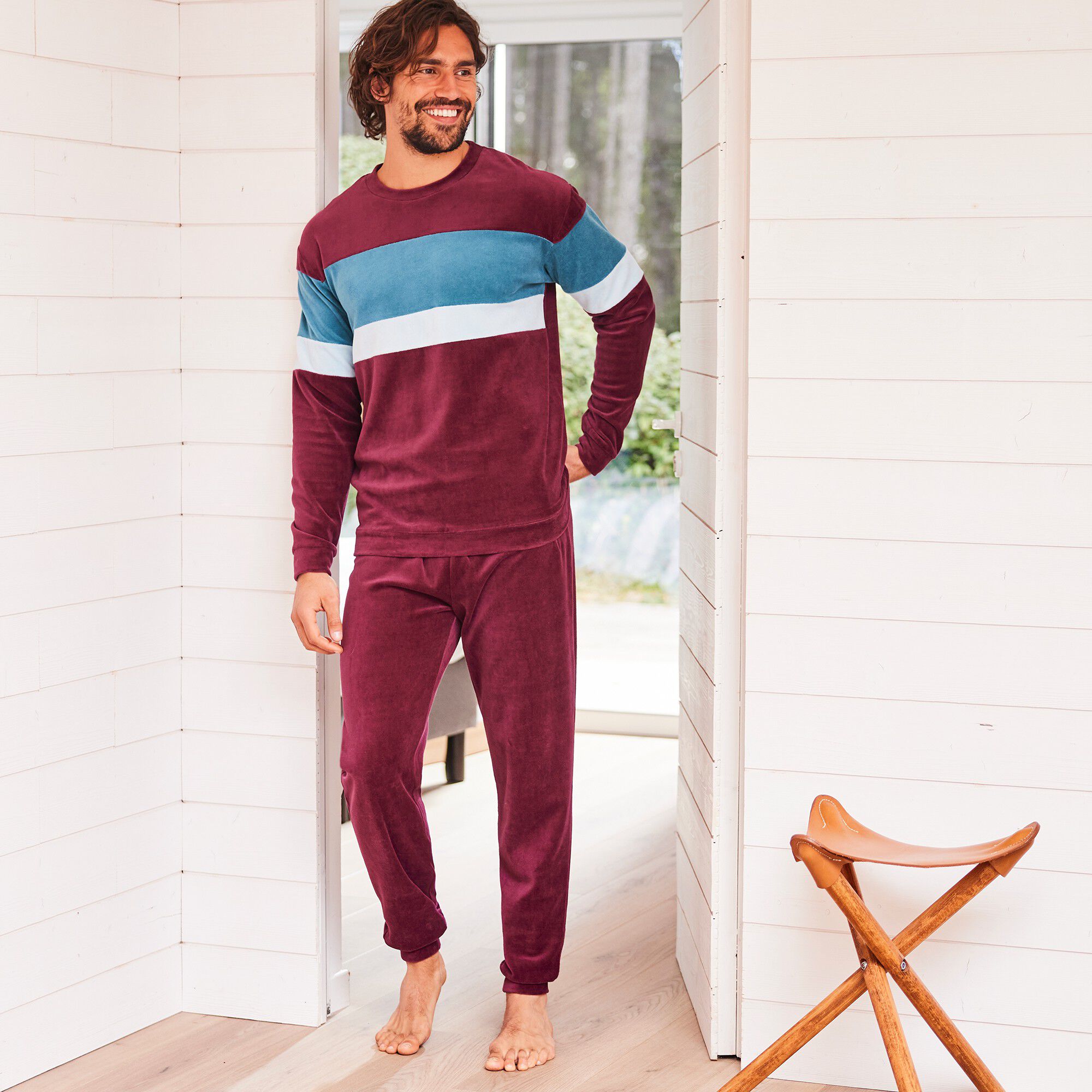 Blacheporte Homme Vêtements Sous-vêtements vêtements de nuit Pyjamas Short De Pyjama Coton Marine 