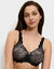 Soutien-gorge forme minimiseur dentelle bicolore « Contouring Sensation » - avec armatures (noir)