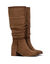 Bottes pliss&eacute;es &agrave; talon (caramel)