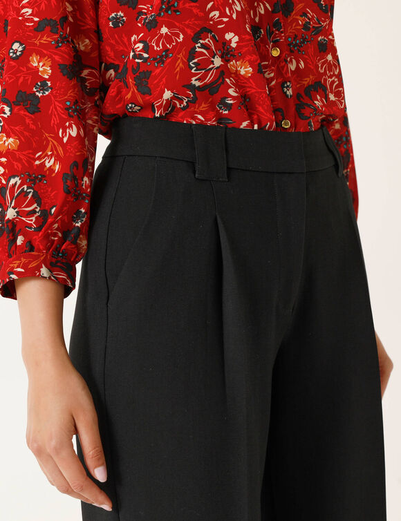 Pantalon large, fluide (noir)