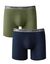 Boxer long coupe short - lot de 2 (marine + tilleul)