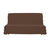 Housse clic-clac standard coton bachette uni (chocolat)