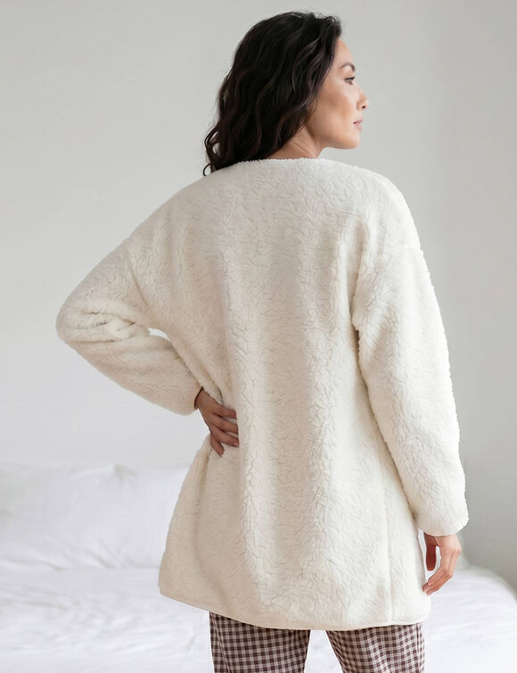 Sherpa-huisjas (ecru)