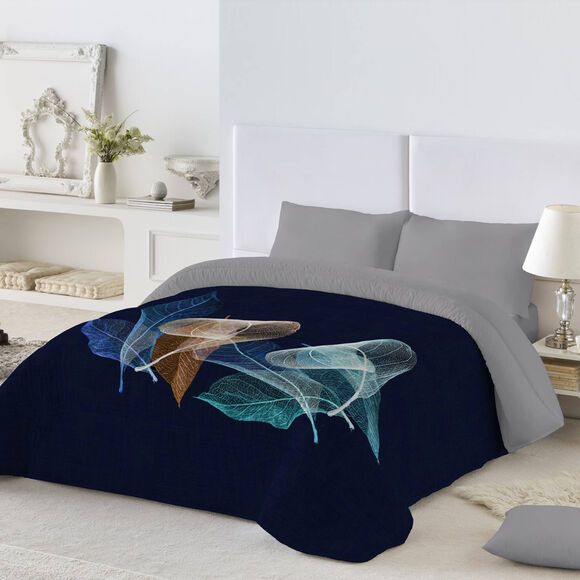 Couette microfibre imprimée harmonie 200 g/m² (bleu)