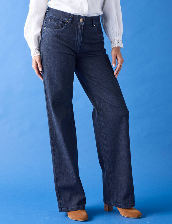 Stretchjeans met ruim model, kleine lengte (raw)