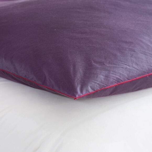 Edredon naturel duvet et plumettes (aubergine)