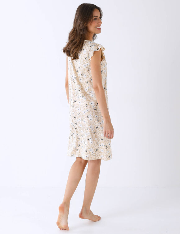 Nuisette imprim&eacute; floral Anna  (beige / bleu)