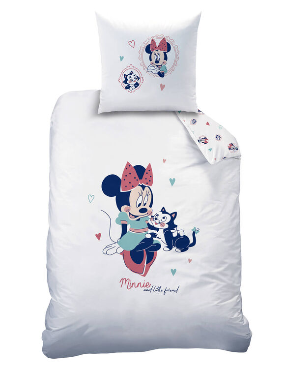 Bedset Minnie® - katoen (wit)
