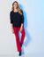 Effen bootcut legging, elastische taille (pruim)
