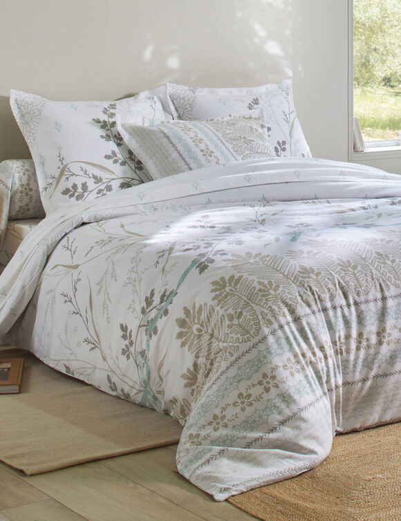 Linge de lit Lilly coton (blanc / beige)