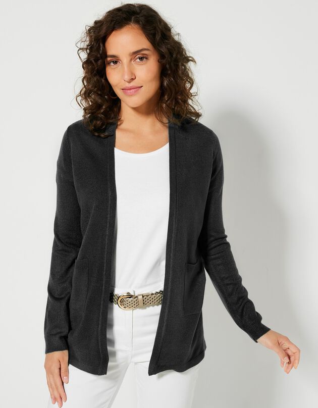 Vest met kasjmiertouch (zwart)