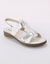 Sandales bicolores en cuir extra souple (blanc)