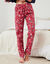 Pantalon pyjama imprim&eacute; floral (rouge / marine)