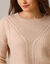 Pull torsad&eacute;, maille anglaise (beige chin&eacute;)