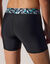 Lange bikinishort met bedrukte tailleband Upala (zwart / turkoois)