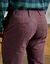 Chino broek met elastische tailleband opzij (bordeaux)