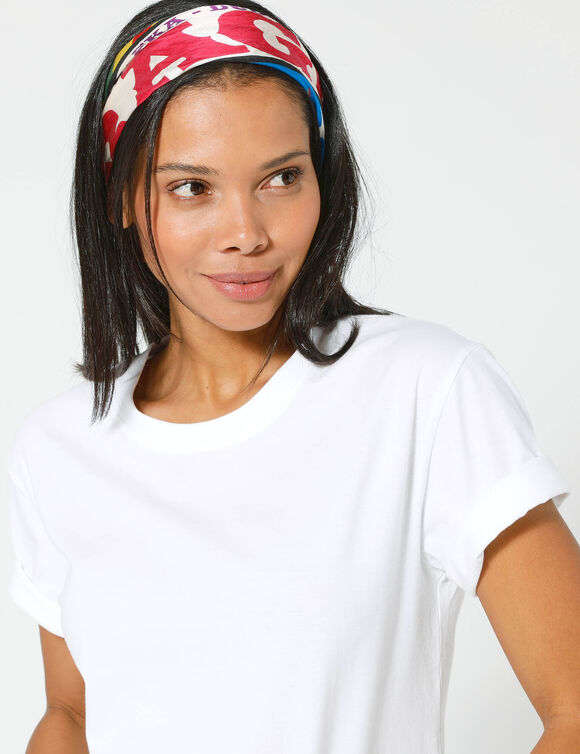 Boxy T-shirt met ellebooglange mouwen (wit)