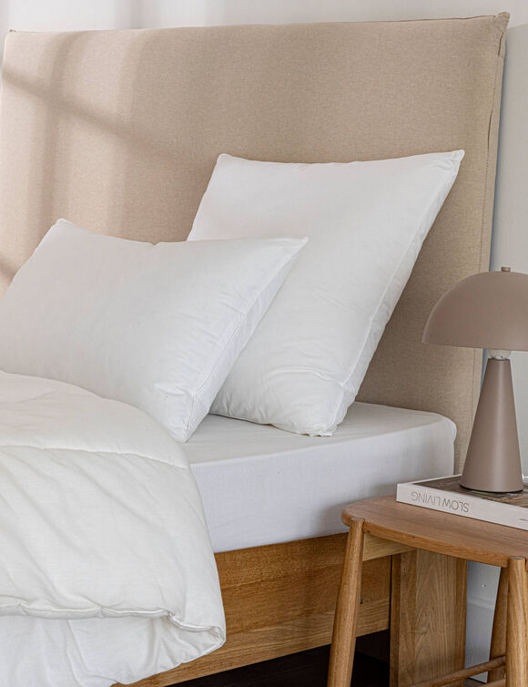 Hoofdkussen met donsgevoel, medium comfort (wit)