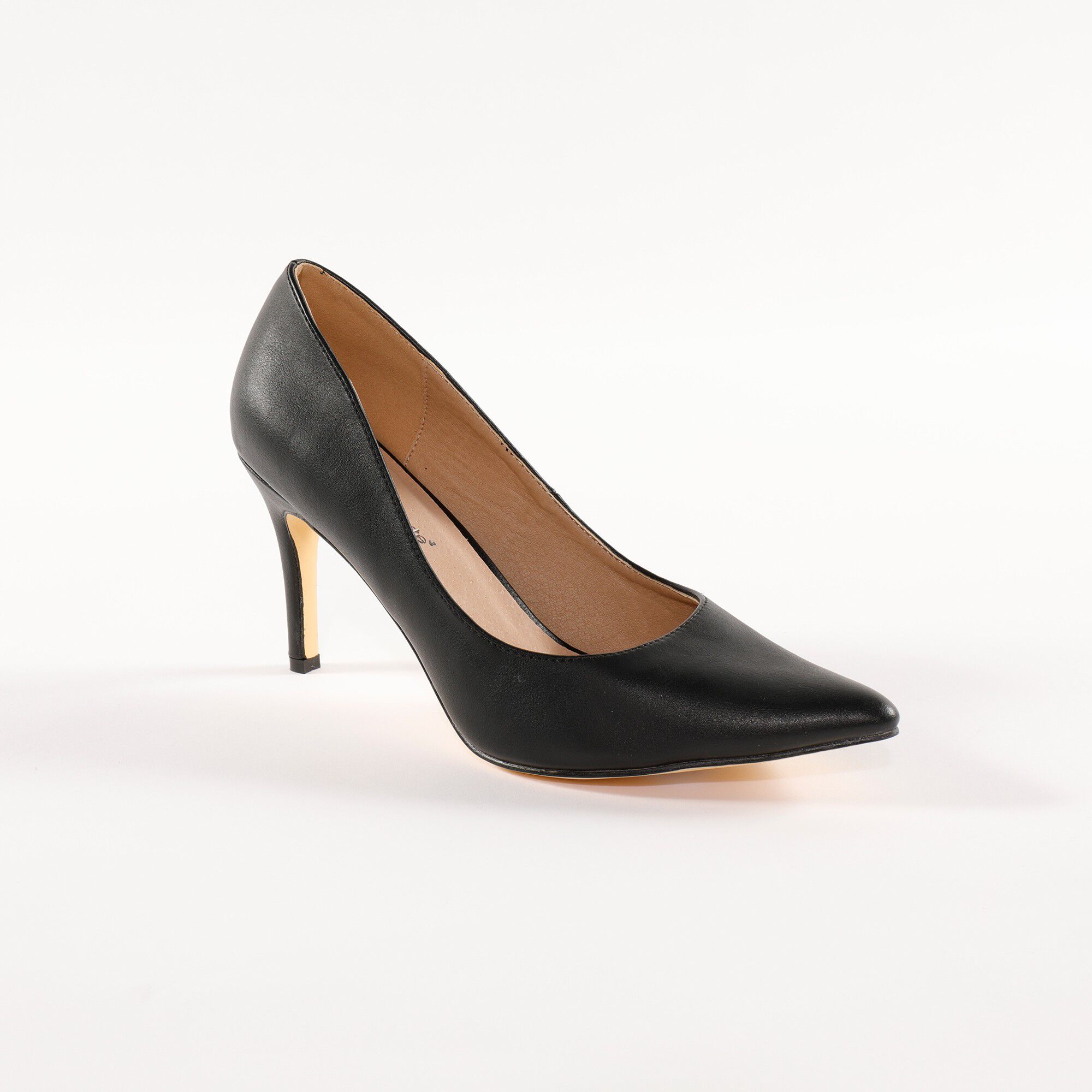 Zwarte leren pumps - Dames | MANFIELD