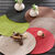 Ronde placemat in bamboe - Set van 4 (antracietgrijs)