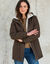 Parka d&eacute;perlante &agrave; capuche, doubl&eacute;e polaire sherpa (chocolat)