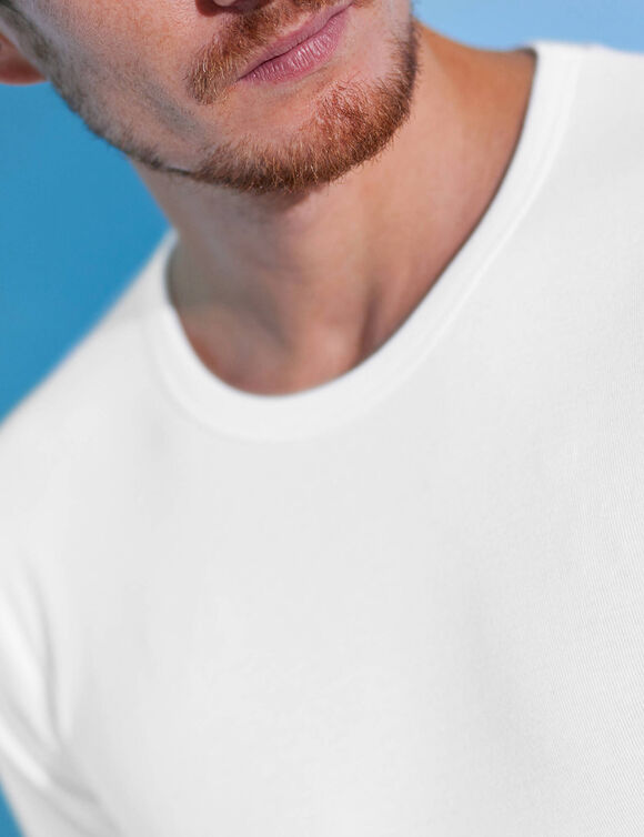 T-shirt sous-vêtement homme col rond - lot de 3 (blanc)