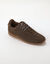Sneakers met su&egrave;de-look, effen vetersluiting of met luipaardmotief (chocolade)