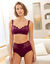 Gainette microfibre et guipure Rima - lot de 2 (prune)