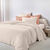 Linge de lit uni - double gaze de coton (sable)