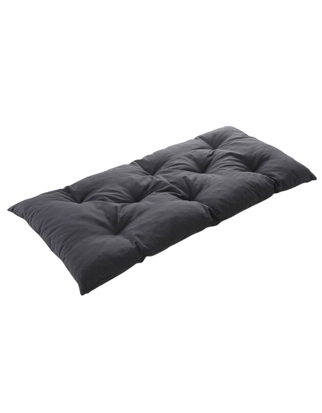 Long coussin de sol uni, coton (gris anthracite)
