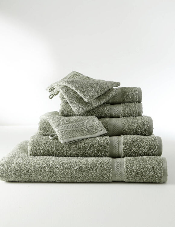 Collectie effen handdoeken 420 g/m2 met zacht comfort (linde)