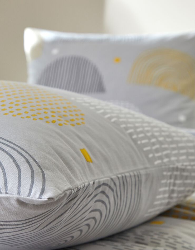 Parure de lit Emilie - coton, gris / jaune Parure de lit Emilie - coton, gris / jaune, hi-res image number 3